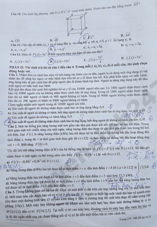 De thi va dap an mon Toan tot nghiep THPT 2026 - Ma de 0118