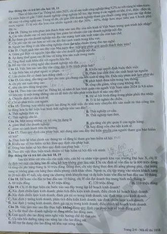 Giai chi tiet va Dap an de thi tot nghiep THPT 2026 mon GDKTPL - Ma de 1038