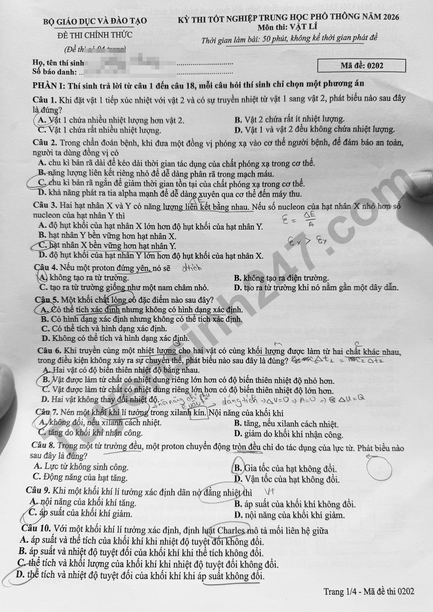 Dap an de thi tot nghiep THPT 2026 mon Ly ma de 0202 chi tiet nhat
