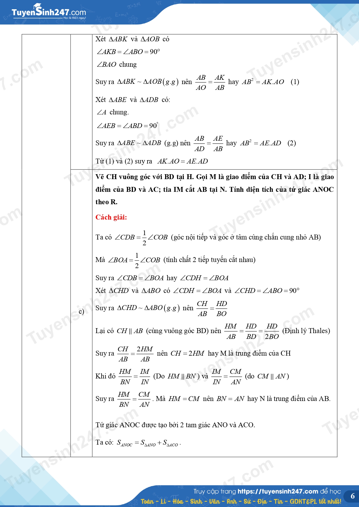 Dap an de thi lop 10 mon Toan - Can Tho 2026