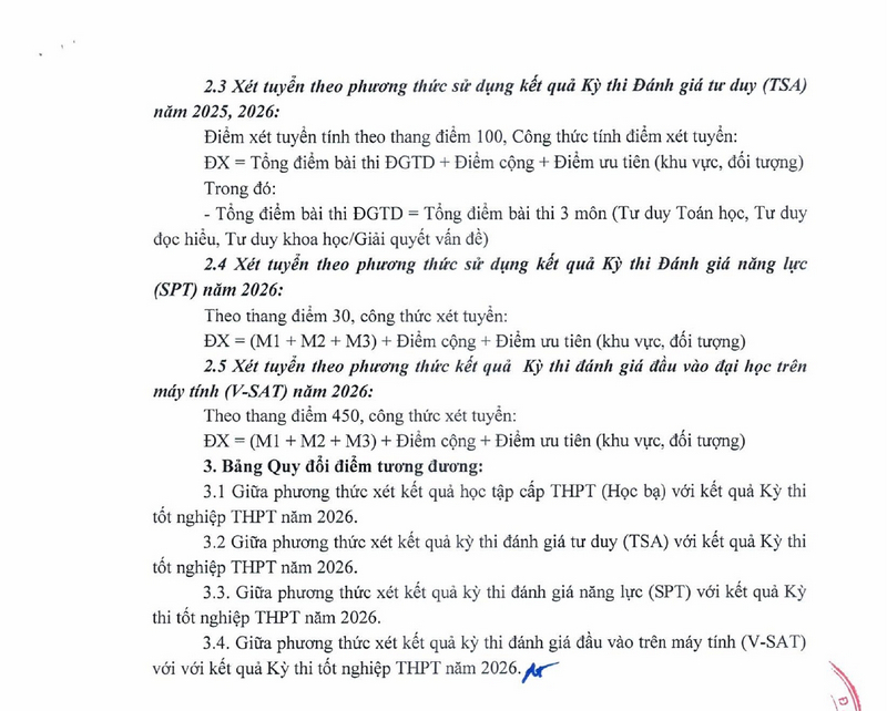 Diem san xet tuyen va quy doi diem Dai hoc Xay dung Ha Noi (HUCE) 2026 