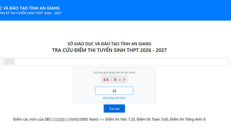 Diem thi vao lop 10 tinh An Giang 2026