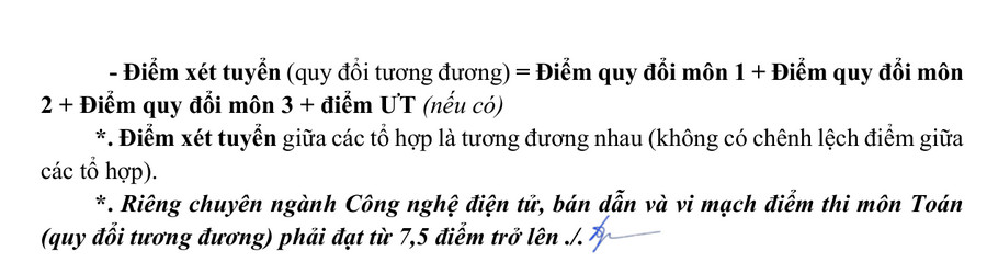 Diem san va bang quy doi diem truong DH Nong lam (TUAF) DH Thai Nguyen 2026
