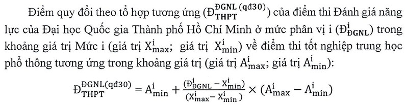 Bang quy doi tuong duong Dai hoc Kien truc TPHCM (UAH) 2026