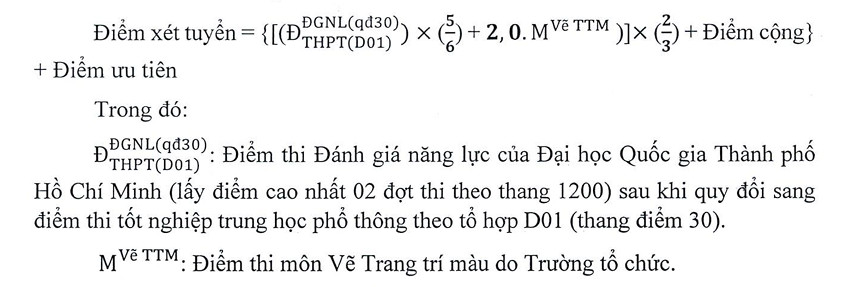 Bang quy doi tuong duong Dai hoc Kien truc TPHCM (UAH) 2026