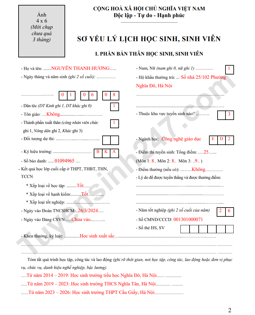 Huong dan dien so yeu ly lich hoc sinh, sinh vien 2026 - Chi tiet