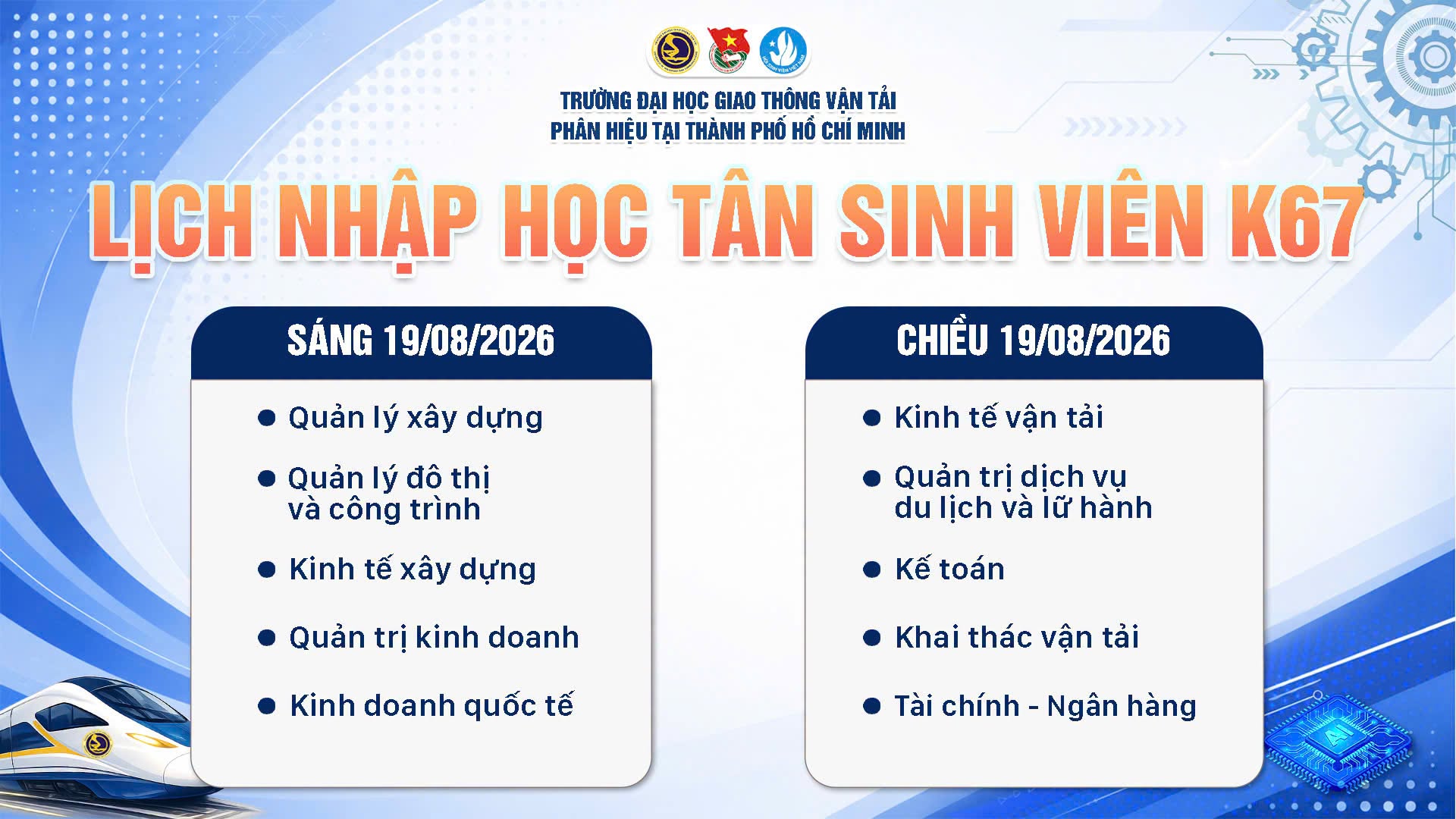Huong dan nhap hoc DH Giao thong Van tai co so phia Nam (UTC2) 2026