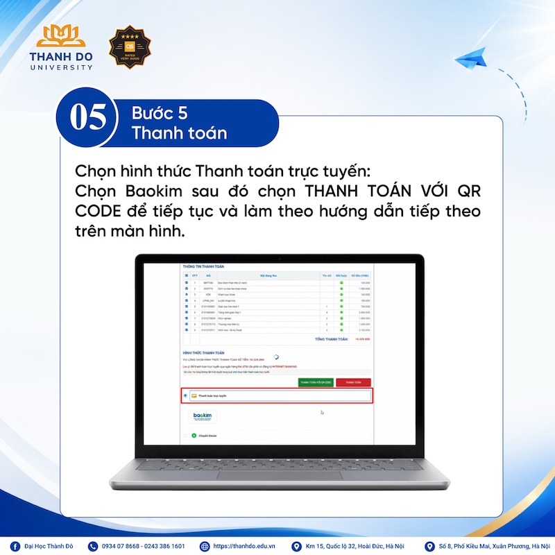Huong dan nhap hoc DH Thanh Do (TDD) 2026