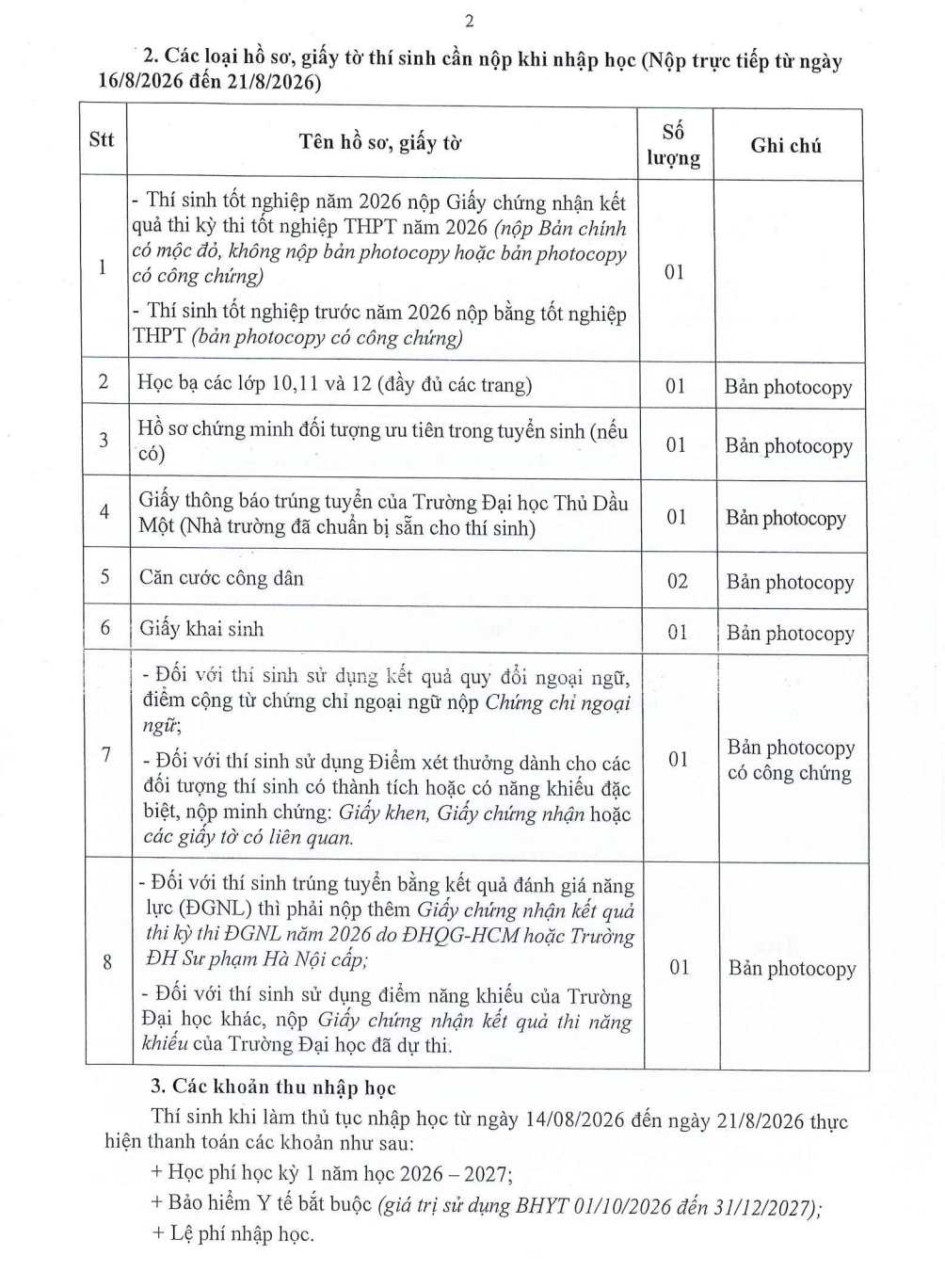 Huong dan nhap hoc DH Thu Dau Mot (TDMU) 2026