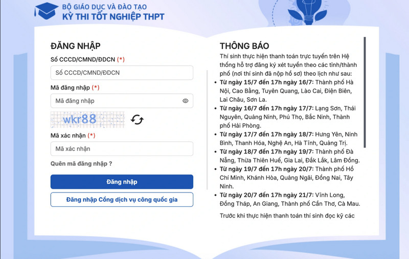 Huong dan xac nhan nhap hoc truc tuyen tren He thong cua Bo GD 2026