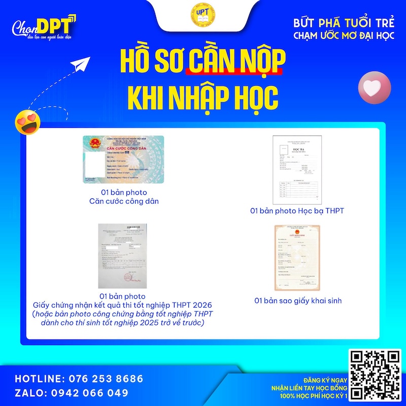 Ho so va huong dan nhap hoc DH Phan Thiet (UPT) 2026