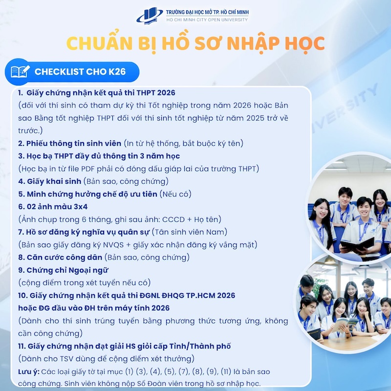 Thoi gian va ho so nhap hoc DH Mo TP.HCM (HCMOU) 2026