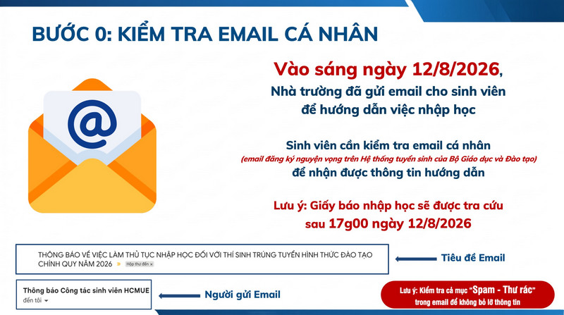 Thoi gian va huong dan nhap hoc DH Su pham TPHCM (HCMUE) 2026