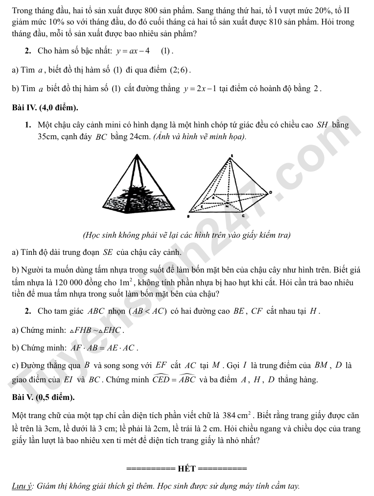 De KSCL dau nam lop 9 mon Toan 2026 - THCS Tu Liem 2