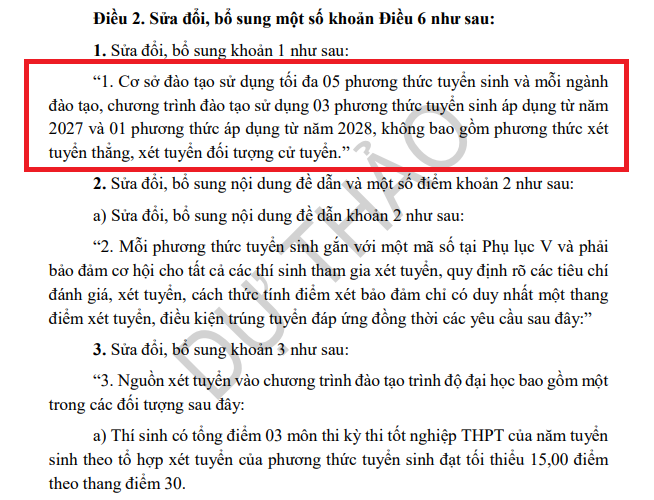 Du kien 1 nganh duoc xet tuyen 3 phuong thuc nam 2027