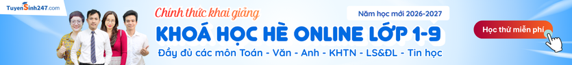 Khoá học online lớp 1-9 năm học 2026-2027