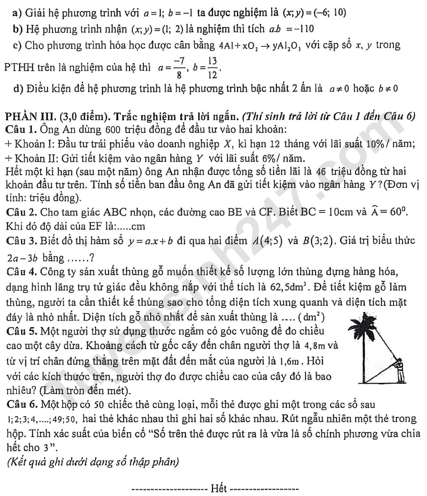 De KSCL dau nam mon Toan lop 9 THCS Vo Thi Sau 2026 - 2027