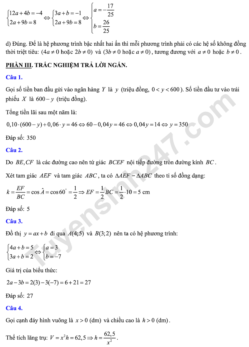 De KSCL dau nam mon Toan lop 9 THCS Vo Thi Sau 2026 - 2027