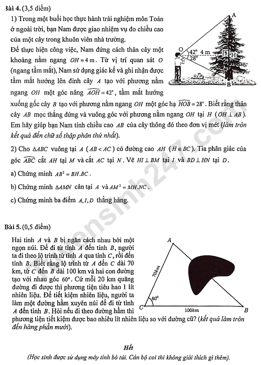 De khao sat chat luong mon Toan lop 9 THCS Luong The Vinh 2026 - 2027