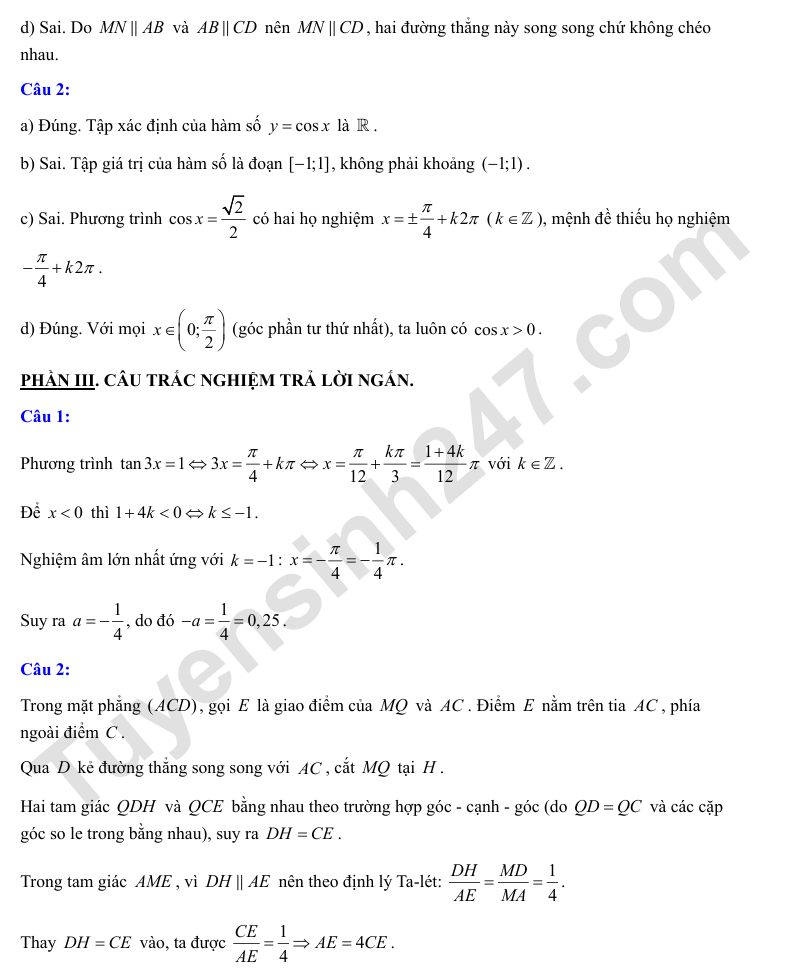 De giua ki 1 lop 11 nam 2026 mon Toan - THPT Ta Quang Buu