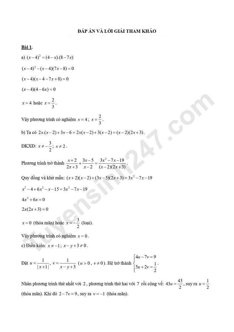 De thi giua hoc ki I mon Toan lop 9 - Truong THCS & THPT Luong The Vinh