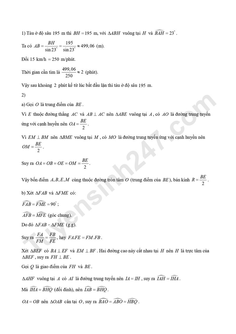 De thi giua hoc ki I mon Toan lop 9 - Truong THCS & THPT Luong The Vinh