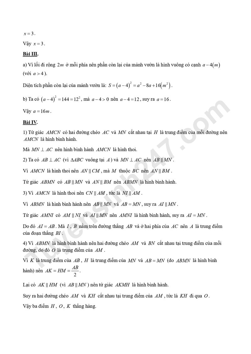 De thi GK1 mon Toan lop 8 nam 2026 - Truong Thuc nghiem KHGD (Dap an chi tiet)