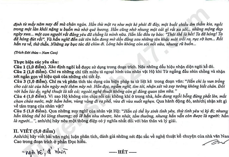 De giua ki 1 mon Van 11 nam 2026 - Truong THPT Quang Trung