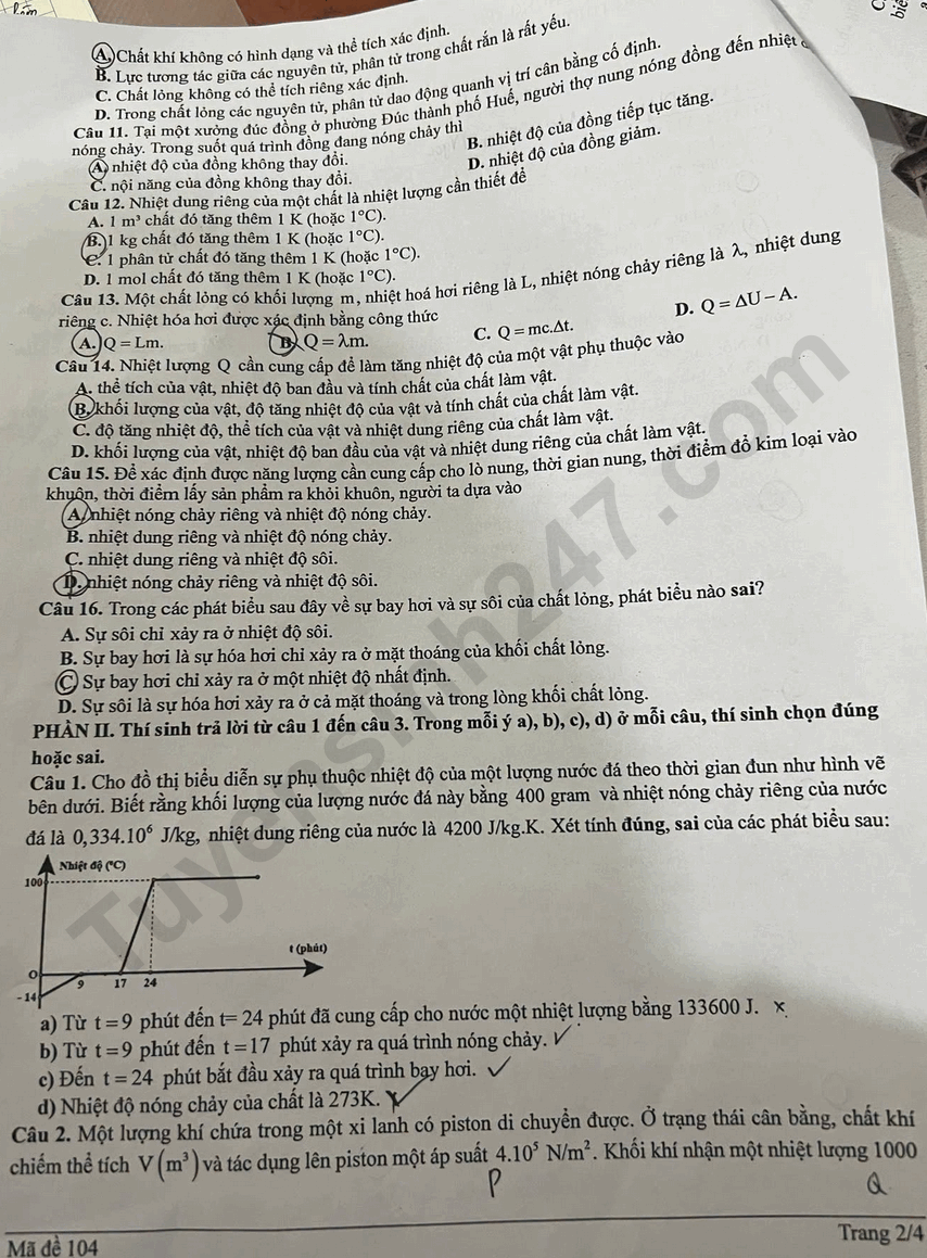 De thi giua ki 1 lop 12 mon Ly 2026 - THPT Nam Tien Hai