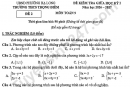 Đề thi giữa học kì 1 lớp 9 môn Toán 2026 - THCS Trọng Điểm